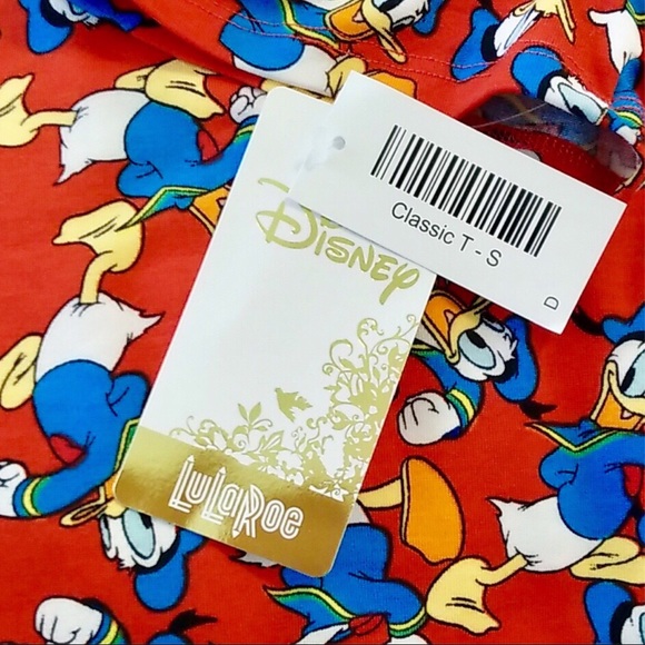LuLaRoe Disney Classic Tee Small Donald Duck LLR - Picture 5 of 8